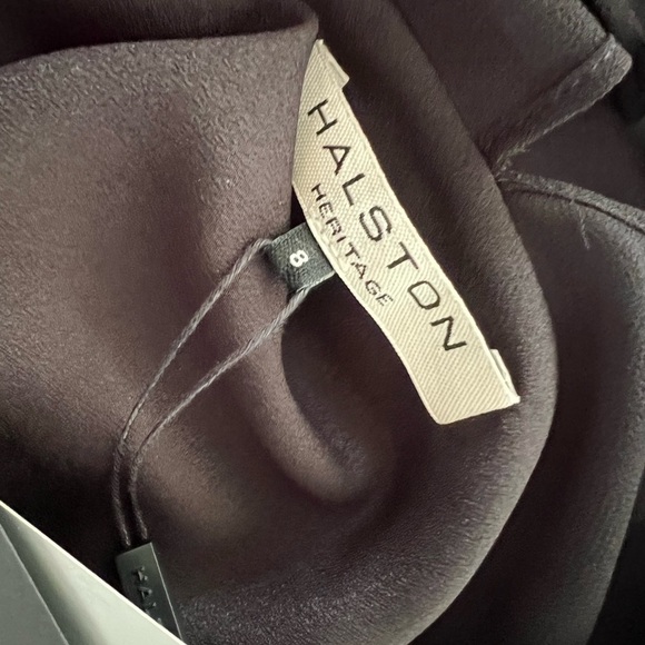 Halston Heritage black beige evening collection blouse size 8 - Picture 4 of 7